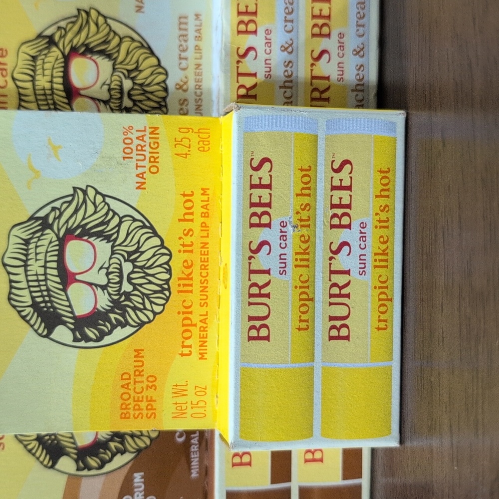 Burt's Bees Sun Care SPF 30 Mineral Sunscreen Lip Balm 6 Tubes Total - Picture 4 of 5